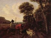 Ludolf de Jongh Hunters and Dogs china oil painting reproduction